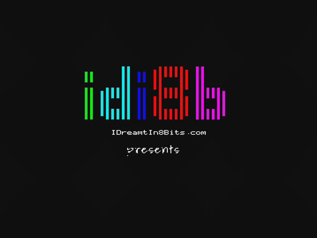 idi8b splash -- a per-cell dissolve-in/out brand wordmark