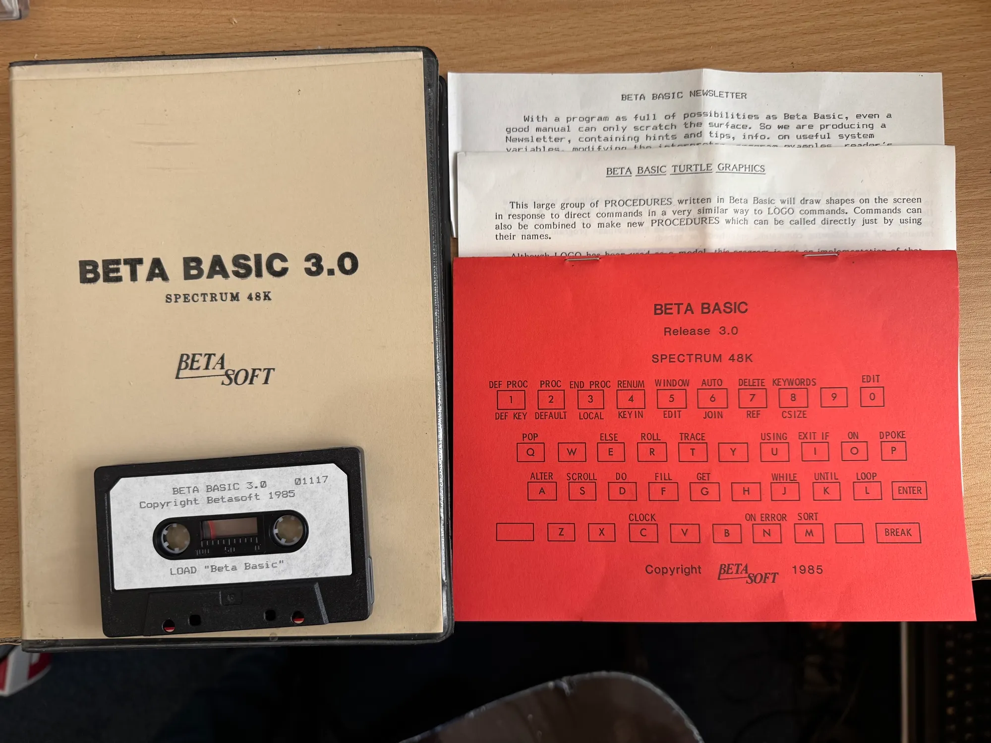 Received this from eBay.
Did code a lot with it in the 80ies, excellent BASIC dialect.

Alas all my code using it is lost as I unfortunately reused all the tapes containing that code.

#RetroComputing #8bit #ZXSpectrum #BetaBASIC