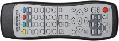 Framemeister remote control with English label stickers applied