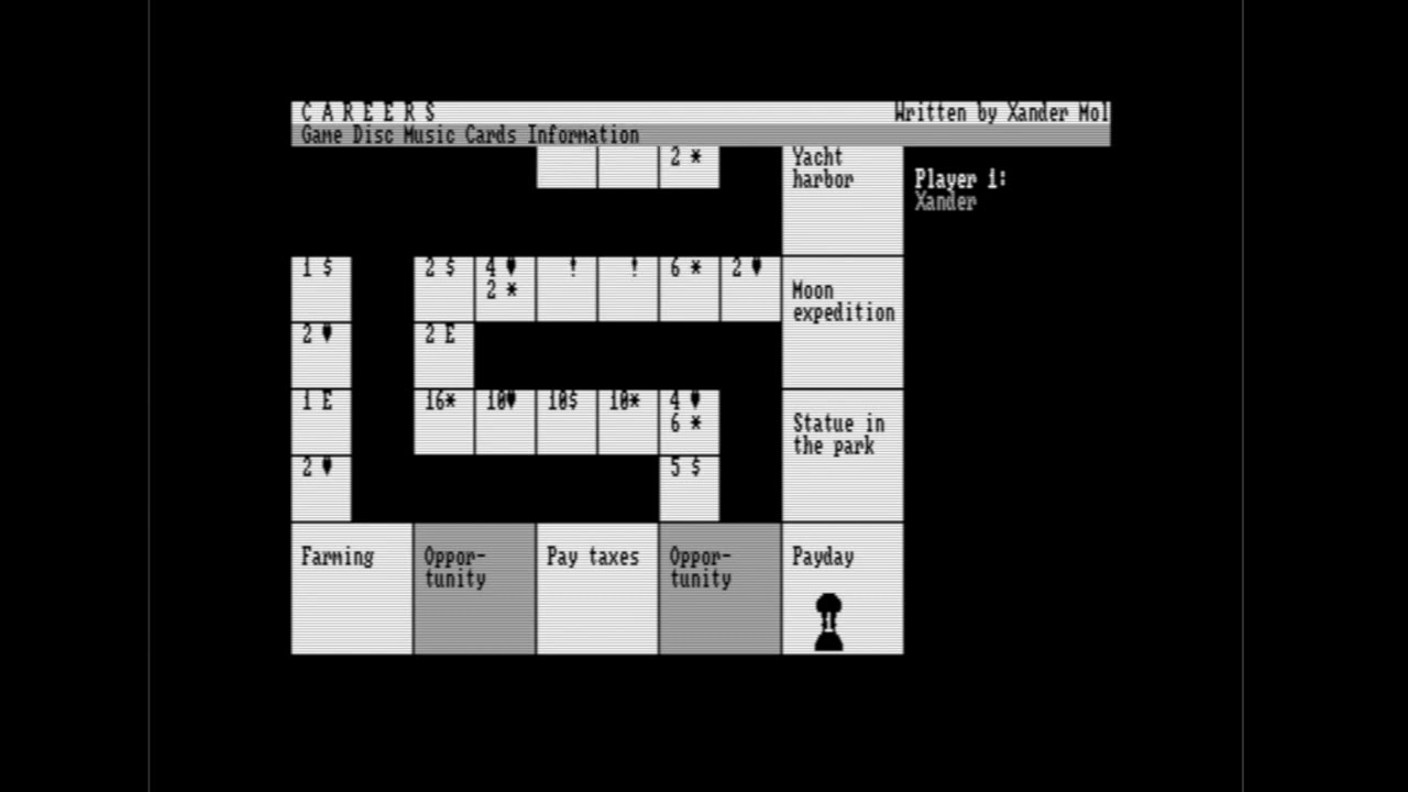 C128: Careers (testing on monochrome palette)