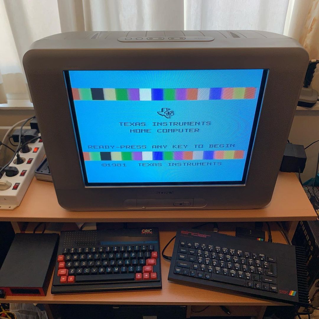 Acquired a Texas Instruments TI-49/4a with box, manual and joysticks. #retro #texasinstruments #ti994a