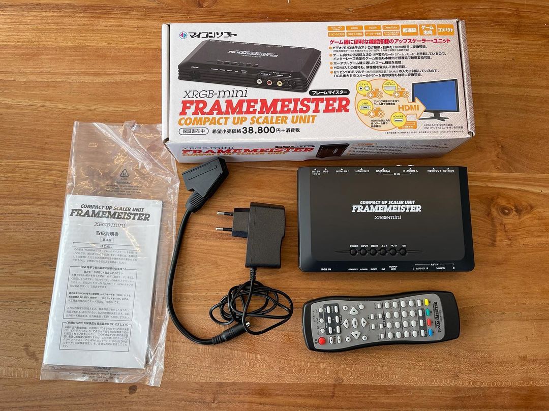 Acquired a Framemeister xRGB Mini for better upscaling of retro video output to HDMI.
#retro #8bit #framemeister