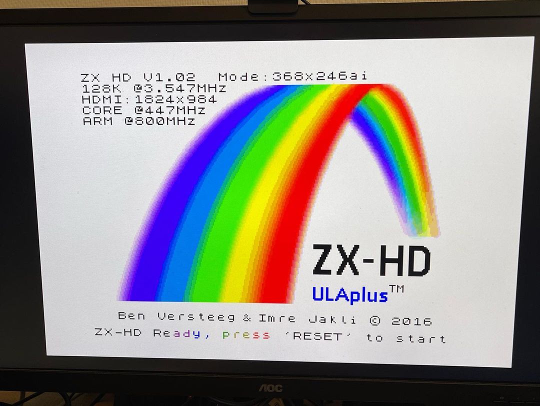 New ZX-HD addition from ByteDelight.com to give my ZX Spectrum 128 HDMI output and ULA Plus colours.
#retro #8bit #zxhd #bytedelight #zxspectrum #zxspectrum128k #sinclair
