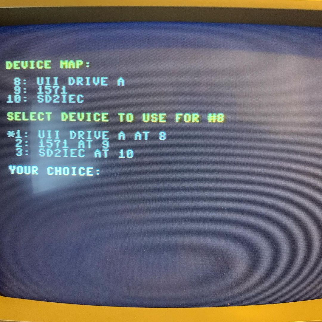 SD2IEC arrived. The C128 device manager ROM on my Ultimate II+ cartridge proves it use. #retro #8bit #commodore #c128d #sd2iec #ultimateiiplus
