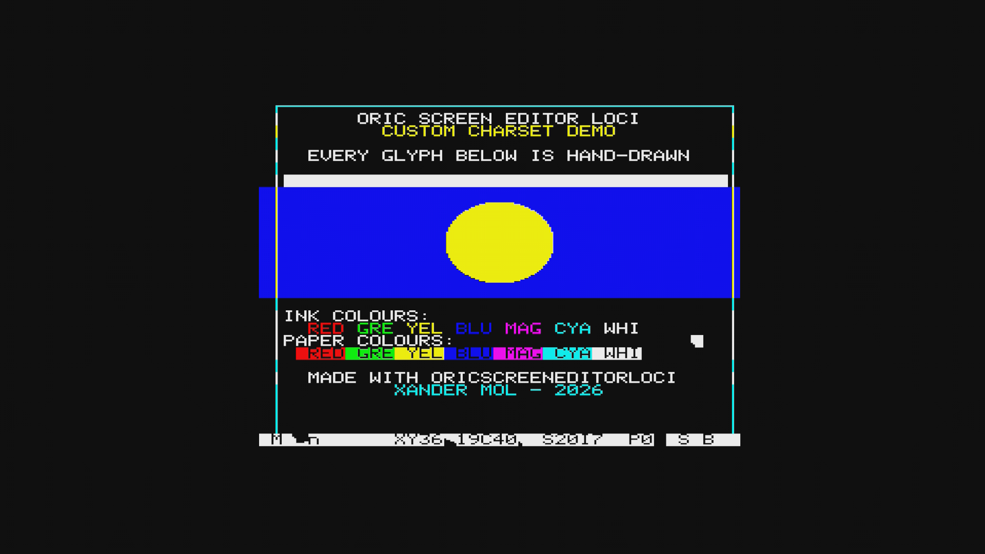 Demo project loaded in the editor