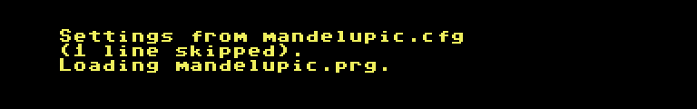 At boot: the program's settings file applied, one line for another model skipped